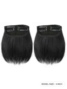 Extensiones de cabello sintético resistentes al calor con acabado mate, adecuados para uso diario - Negro - Ver 7