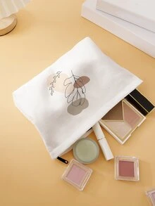 Túi trang điểm hình lá - trắng - Xem 3