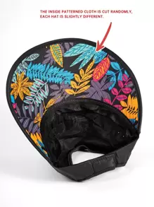 1pc Women Foldable Beaded Mesh Sunhat, Convenient For Outdoor Travel - Black - View 6