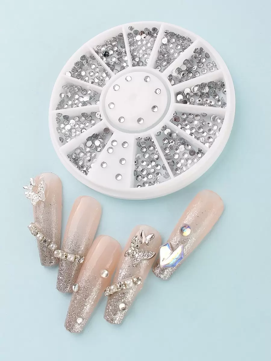 Transforma tus uñas con una decoración de arte de uñas 3D multifuncional. 1 pieza de decoración 3D tridimensional de acrílico para uñas para mujeres y niñas, accesorios DIY para uñas, charms y piedras decorativas para uñas - transparente - Ver 1