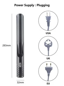K·skin專業多功能捲髮棒,大波浪式捲髮器和直髮器 - 黑色 - 查看 4