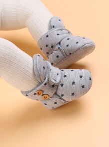 Baby Star Pattern Snow Boots - Grey - View 3