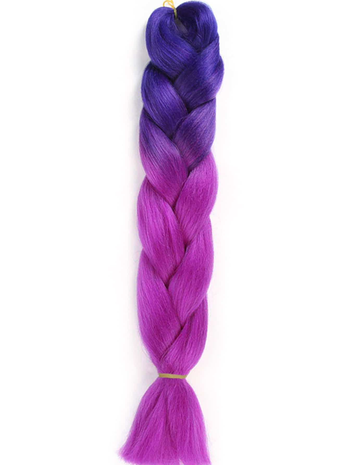 Trenza de pelo sintético de ombré largo - Multicolor - Ver 1
