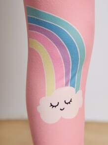 小女童卡通圖案緊身打底褲