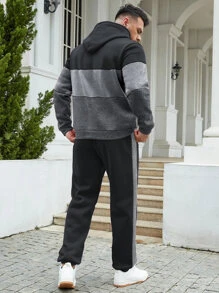 Manfinity Homme Bộ hai mảnh Nam Dây kéo Túi Khối Màu Giải trí - Nhiều màu - Xem 2