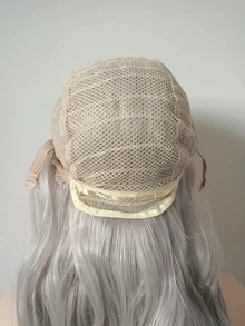 長款卷人造假髮 - 灰色 - 查看 8