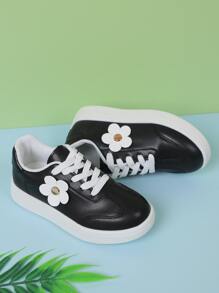 貼花裝飾板鞋男孩前綁帶運動鞋