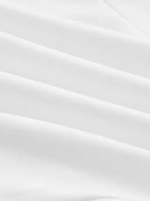 SHEIN ICON Drawstring Detail Super Crop Hoodie Without Camisole In Fall/Winter - White - View 3