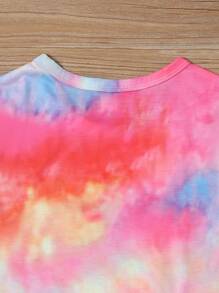 Girls 1pc Tie Dye Butterfly Print Tee - Multicolor - View 8
