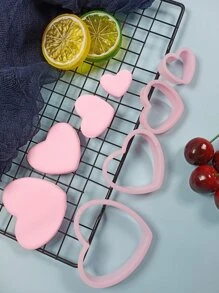 4pcs Heart Shaped Cookie Cutter - Pink - View 3