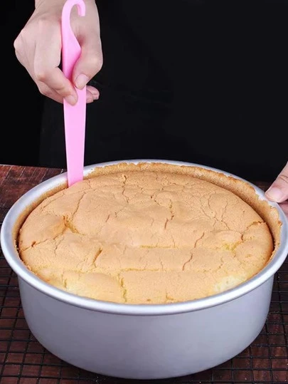 1pc Solid Color Cake Demoulding Tool, Pink Cake Demoulding Knife For Baking