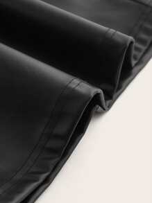 SHEIN BAE PU Leather Tube Bodycon Dress - Black - View 4