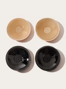 Women's Fabric Multicolor Plain Non-Stretch Breast Petals Nipple Covers Casual Comfy Wear - Multicolor - View 1