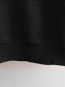 Manfinity Men Letter Embroidery Drop Shoulder Sweatshirt - Black - View 6