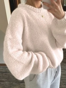 DAZY 落肩罗纹针织毛衣、长袖上衣、秋季女装