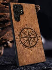 Funda para móvil con estampado de brújula de madera - Multicolor - Ver 3