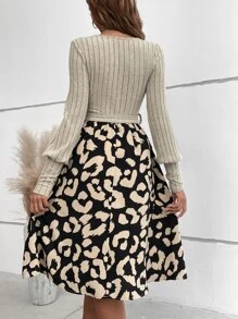 Chiquease Leopard Print Belted Dress - Multicolor - View 2