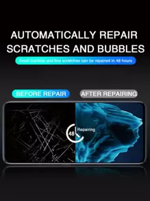 3 件装水凝胶全覆盖软屏幕保护膜，兼容三星全覆盖，易于安装，高清清晰，无气泡，防刮擦和防碎钢化玻璃屏幕保护膜，超高清礼物，适合生日/复活节/总统日/圣诞节/家人/朋友/男孩/女朋友 - 無色 - 查看 6