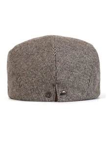 男士人字形鴨舌帽 - 棕色 - 查看 7