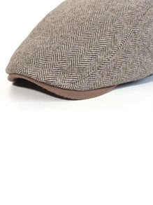 男士人字形鴨舌帽 - 棕色 - 查看 6