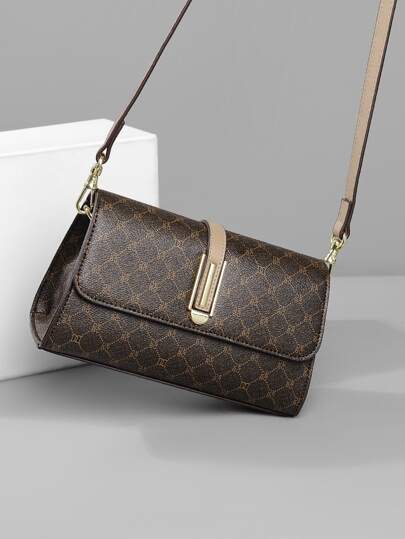 Dedoo Geometric Fashionable, Light Luxury, Versatile And Convenient Shoulder Cross-Body Bag For Business/Commute/Work/Office