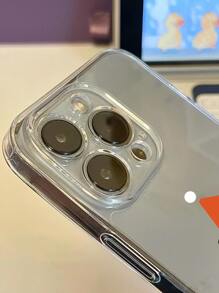 Christmas Cartoon Snowman Print Clear Phone Case - Multicolor - View 5