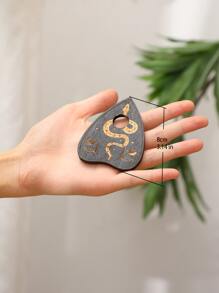 1pc Chi tiết hoa hình trái tim bằng gỗ trang trí thủ công, Boho gỗ rắn & chi tiết hoa đồ trang trí cho trang trí nhà quà tặng tốt nhất - Nhiều màu - Xem 3