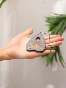 1 件蝴蝶图案心形设计装饰工艺品，木制艺术装饰，适合家居装饰的最佳礼物 - 彩色 - 查看 3