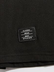 Manfinity Men Contrast Collar Polo Shirt - Black - View 4