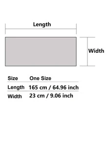 1pc Black Knitted Scarf - Black - View 3