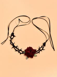 Collar con diseño de flor - Multicolor - Ver 3