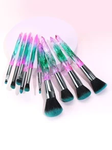 10 piezas Juego de brochas de maquillaje, Juego de brochas, Kit de brochas de maquillaje, Juego de brochas de maquillaje, Juego de maquillaje completo, Juego de brochas de maquillaje, Kit de maquillaje completo, Juego de brochas, Juego de brochas de maquillaje, Juego de regalo de maquillaje, Juego - Multicolor - Ver 2