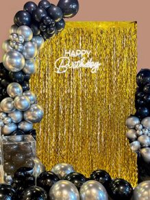 1 波浪葉片門簾 - 金色 - 查看 1