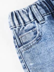 Đứa bé trai Rửa thuốc tẩy Quần jean Tapered - Rửa trung bình - Xem 3