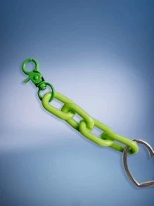 ROMWE 愛心裝飾褲鏈 - 銀色 - 查看 4