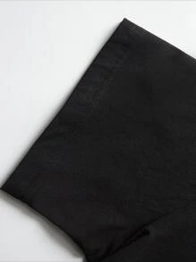 ROMWE MEN Street Life Men Letter Graphic Tee, School - Black - View 3