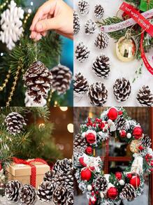 6入組聖誕松果設計掛飾