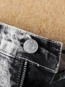 Boys Bleach Wash Slant Pocket Jeans - Grey - View 3