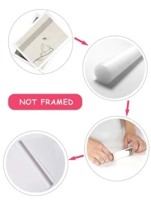 2pcs Butterfly & Floral Print Unframed Painting - Multicolor - View 3