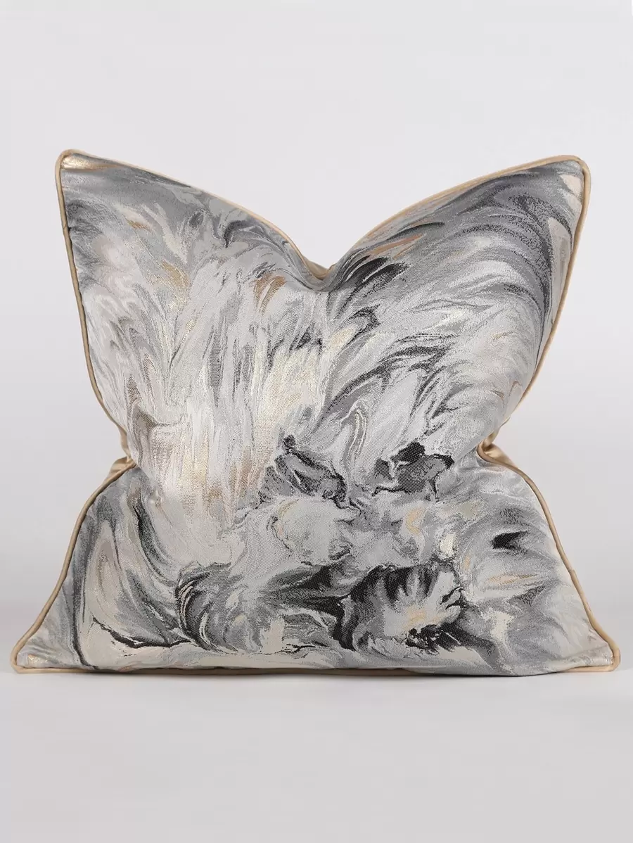 1 Vỏ gối Jacquard màu đen và vàng hiện đại cho ghế sofa, phòng khách và phòng ngủ, gối trang trí, 45cm * 45cm (17,7 inch * 17,7 inch), Trang trí nhà, phòng và văn phòng (Không bao gồm gối lót) - Nhiều màu - Xem 1