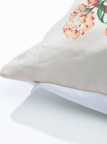 Funda de cojín sin relleno con mariposa & con patrón floral - Multicolor - Ver 2