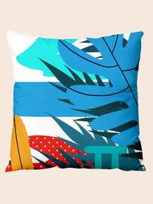 Leaf Print Cushion Cover Without Filler - Multicolor - View 1