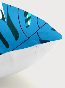 Leaf Print Cushion Cover Without Filler - Multicolor - View 2