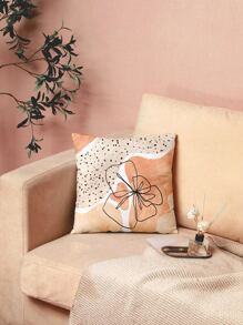 Funda de cojín sin relleno con patrón floral - Multicolor - Ver 4