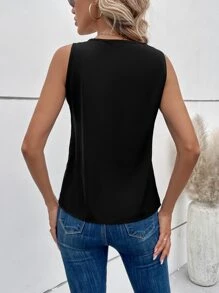 SHEIN LUNE Top tank con lentejuela en contraste - Negro - Ver 2