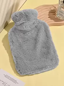 1pc Fluffy Hot Water Bag - Grey - View 1
