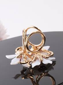 Flower Decor Scarf Ring - Multicolor - View 2