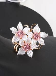 Flower Decor Scarf Ring - Multicolor - View 3