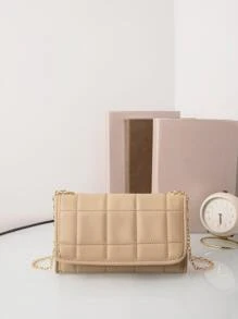 Quilted Flap Square Bag
