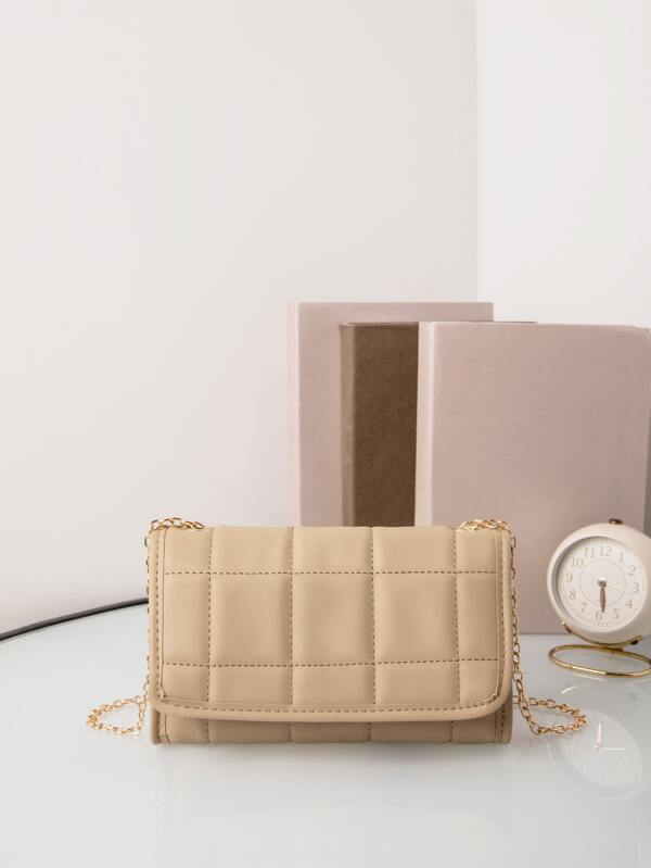 Borsa quadrata trapuntato patta